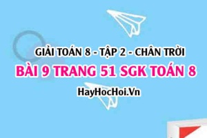 Bài 9 trang 51 Toán 8 Tập 2 Chân trời sáng tạo
